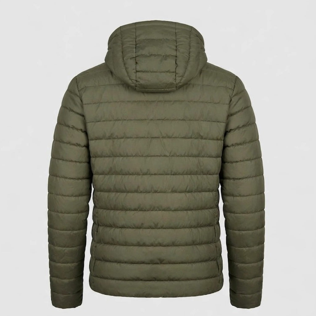 Vellor Hooded Puffer Olive, back view