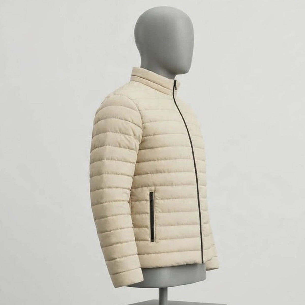 Vellor Lightweight Puffer Beige, side view
