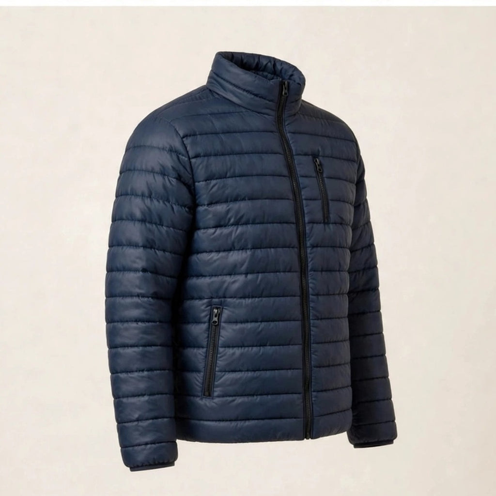 Vellor Lightweight Puffer Navy, side view
