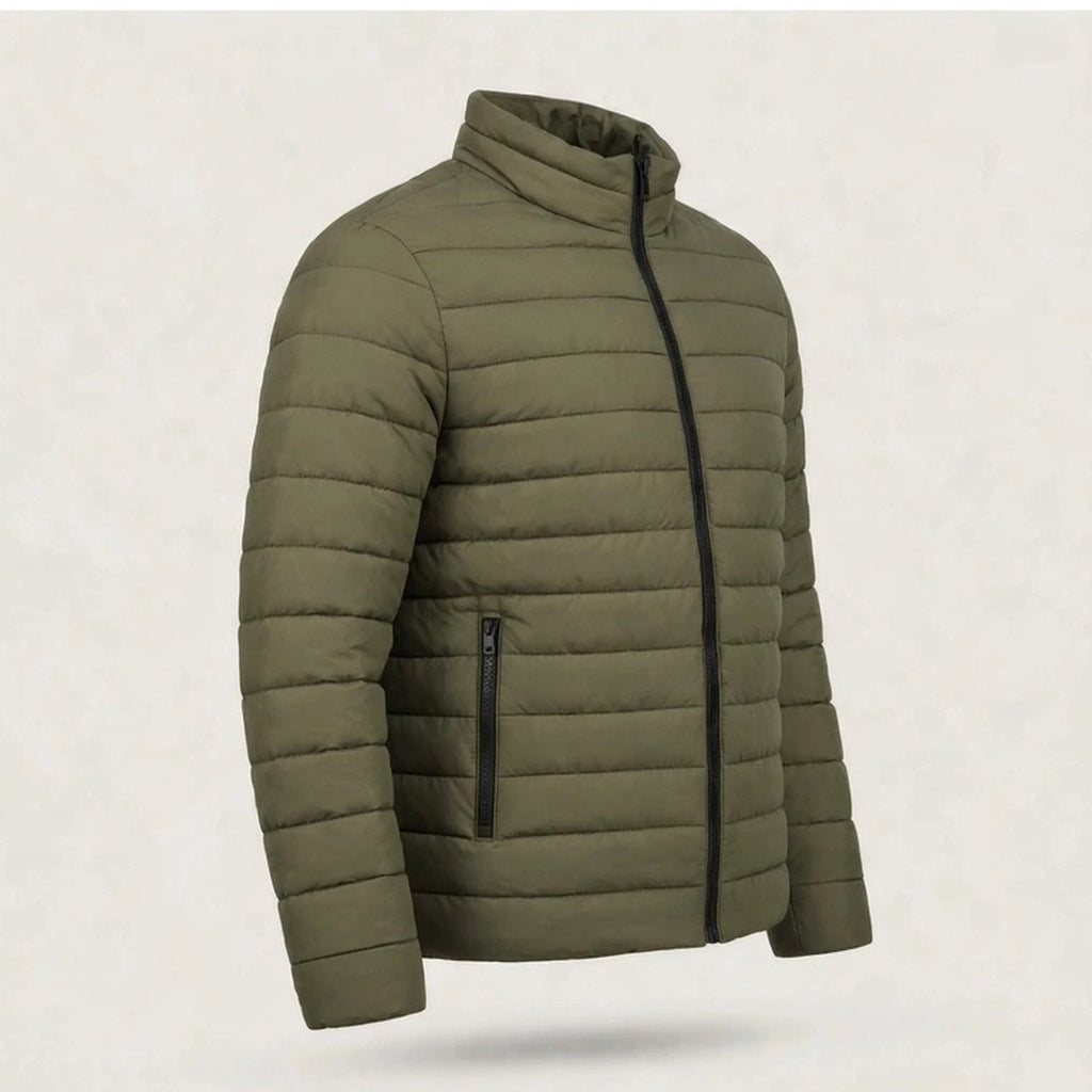 Vellor Lightweight Puffer Olive, side view