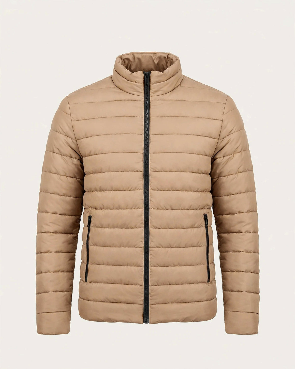 Vellor Lightweight Puffer Camel, front view