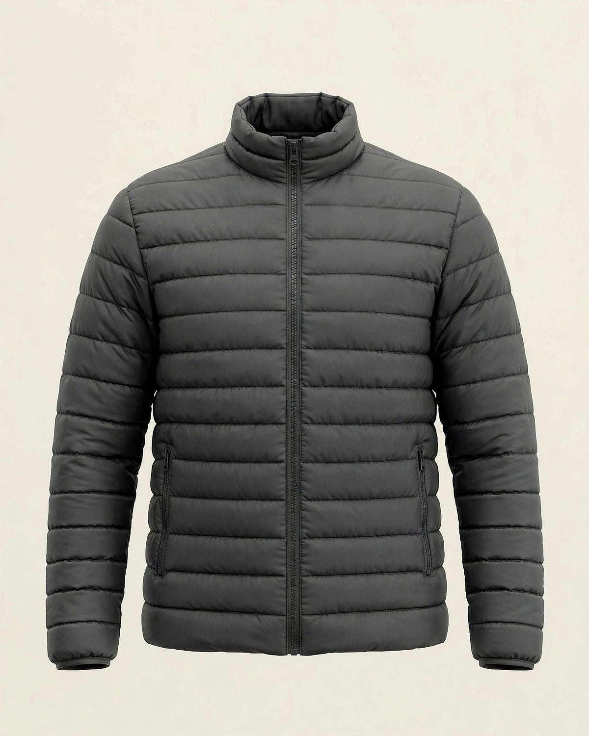 Vellor Lightweight Puffer Charcoal, front view