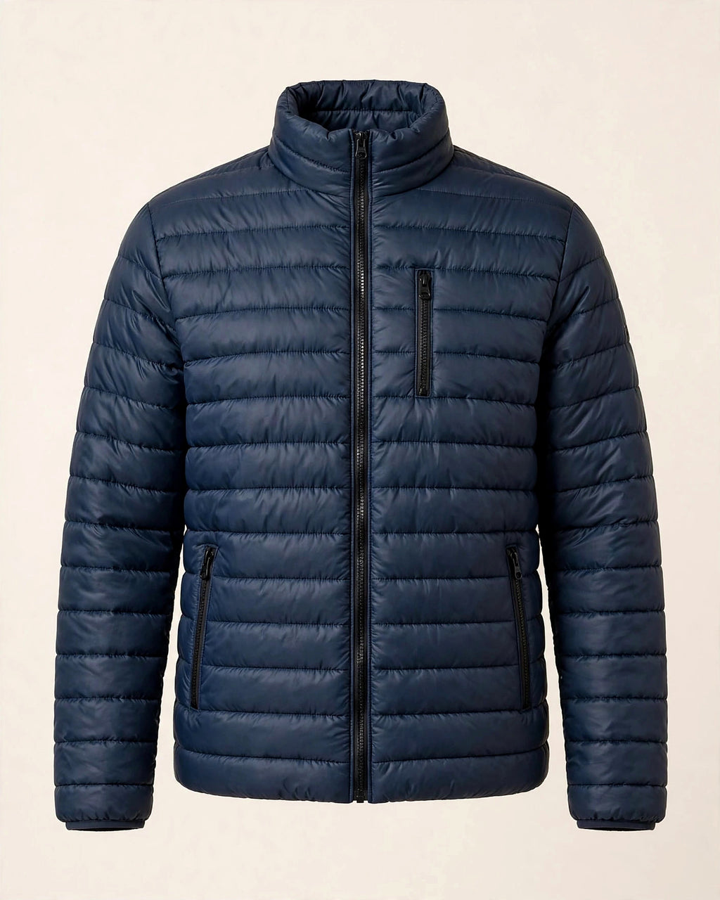 Vellor Lightweight Puffer Navy, front view