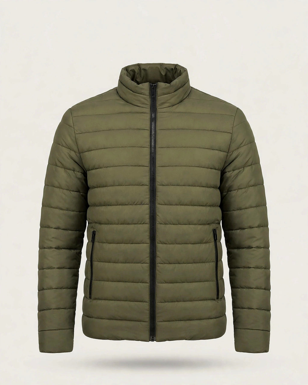 Vellor Lightweight Puffer Olive, front view