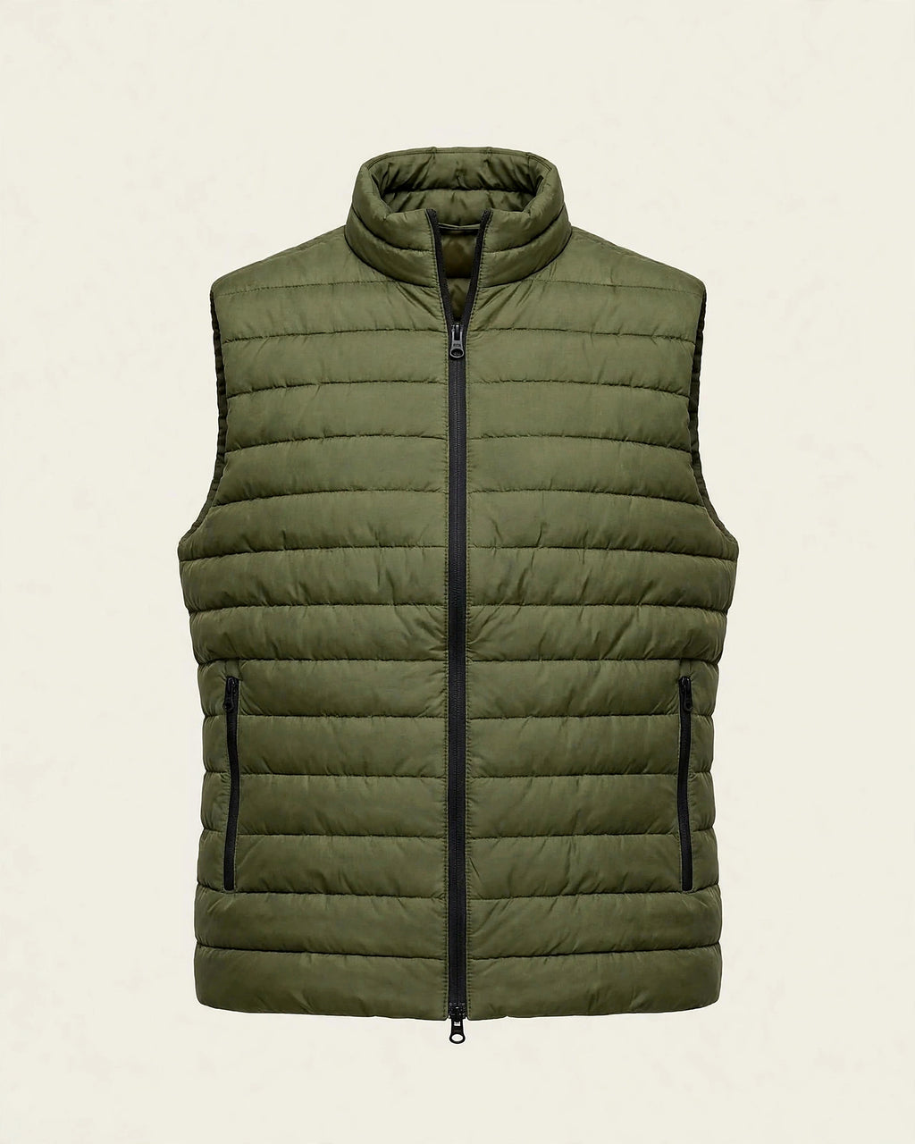 Vellor Puffer Vest Olive, front view