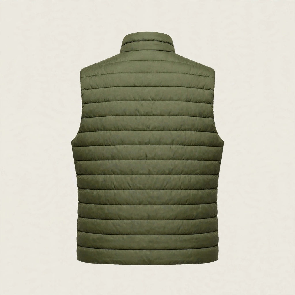 Vellor Puffer Vest Olive, back view